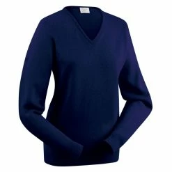 Glenbrae Ladies Lambswool V-Neck Sweater