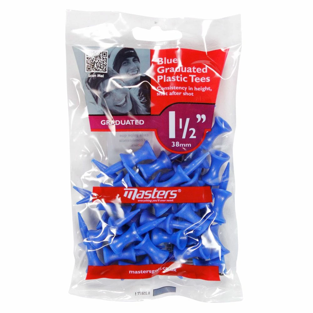 Masters Blue Graduated Plastic Tees 38mm 1 Masters Blue Graduated Plastic Tees 38mm