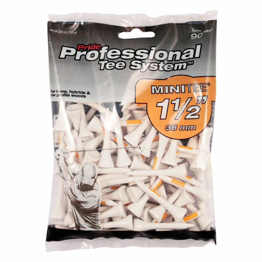Pride PTS MiniTee 38mm Golf Tees - 90 Pack 1 Pride PTS MiniTee 38mm Golf Tees - 90 Pack