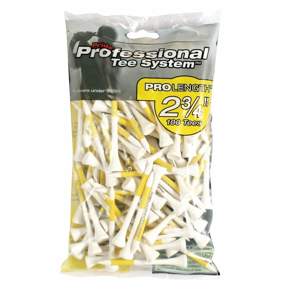 Pride PTS ProLength 69mm Golf Tees - 100 Pack 1 Pride PTS ProLength 69mm Golf Tees - 100 Pack
