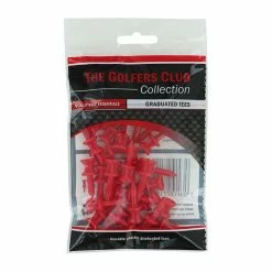 The Golfers Club Red Step Plastic Tees 12mm