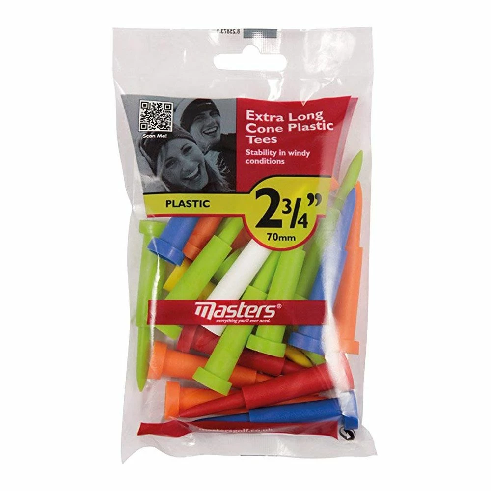 Masters Extra Long Cone Plastic Golf Tees - 2.75" 1 Masters Extra Long Cone Plastic Golf Tees - 2.75"