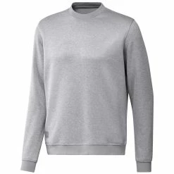 Adidas Go-To Crewneck Golf Sweatshirt -Golf Equipment Sales Store adidas go to crewneck golf sweater grey two white hg8833