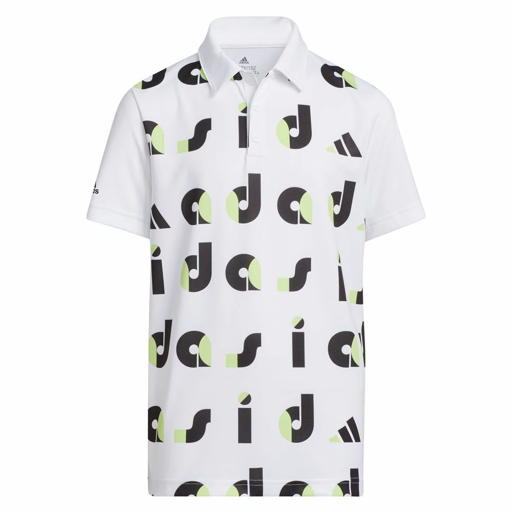 Adidas Graphic Print Junior Golf Polo Shirt 1 Adidas Graphic Print Junior Golf Polo Shirt