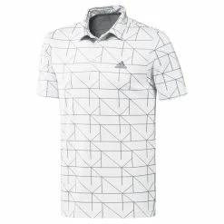 Adidas Jacquard Lines Golf Polo Shirt