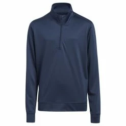 Adidas Quarter Zip Solid Junior Golf Pullover