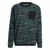 Adidas Texture Print Crew Neck Golf Pullover