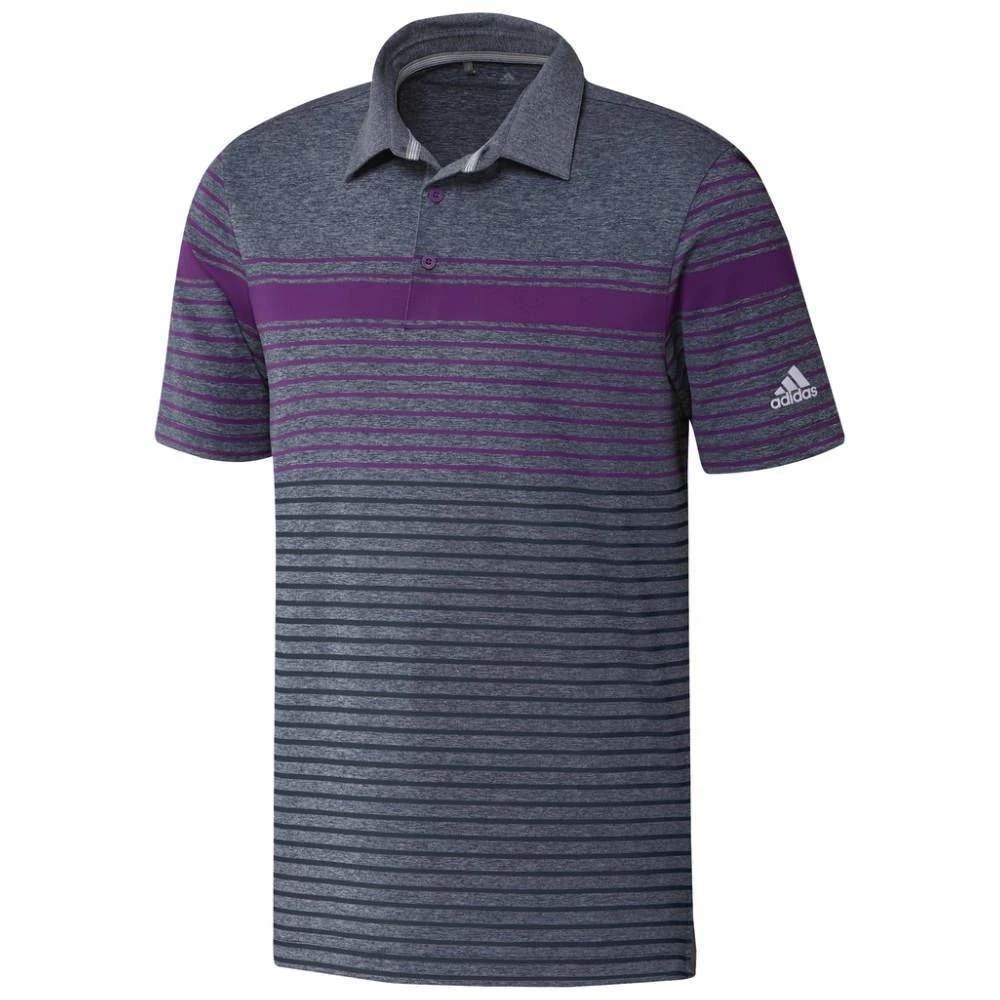 Adidas Ultimate365 Engineered Heathered Golf Polo Shirt 1 Adidas Ultimate365 Engineered Heathered Golf Polo Shirt