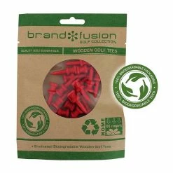 Brand Fusion 31mm Graduated Bio Wooden Golf Tees - 20 Pack