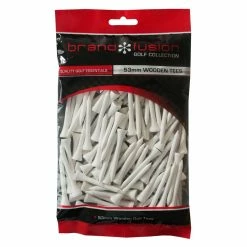 Brand Fusion 53mm Wooden Golf Tees - 125 Pack