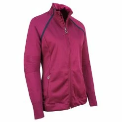 Callaway Midweight Mixed Media Ladies Full-Zip Sweater