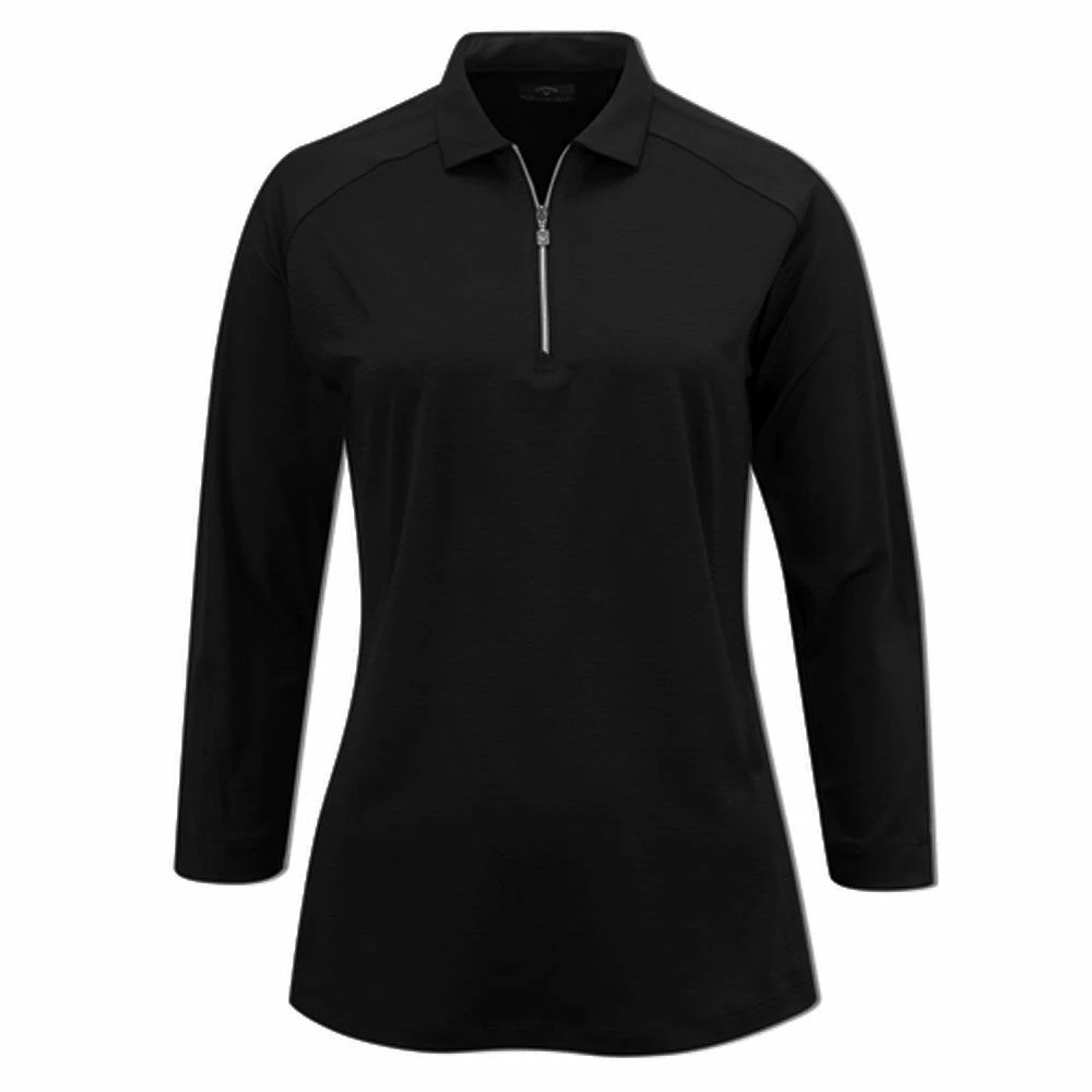 Callaway 3/4 Sleeve Shadow Stripe Ladies Golf Shirt 2 Callaway 3/4 Sleeve Shadow Stripe Ladies Golf Shirt - Image 2