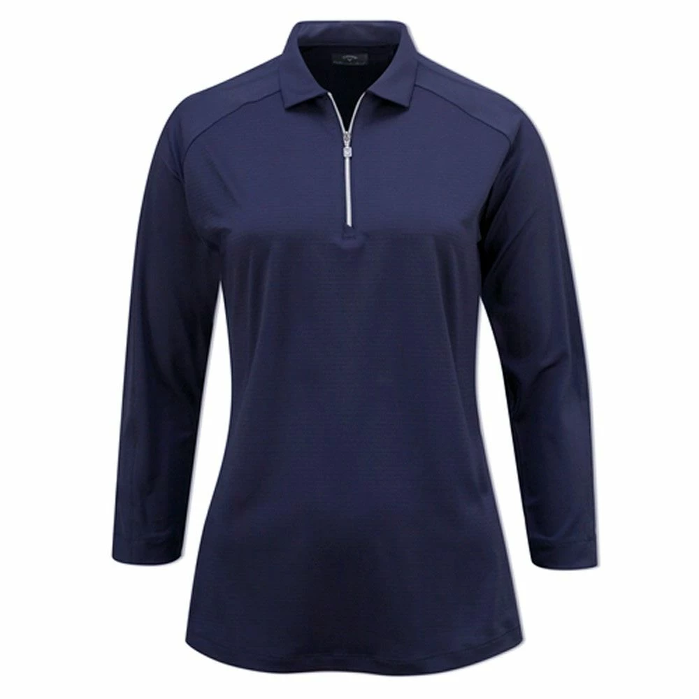 Callaway 3/4 Sleeve Shadow Stripe Ladies Golf Shirt 3 Callaway 3/4 Sleeve Shadow Stripe Ladies Golf Shirt - Image 3