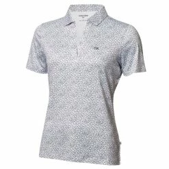 Calvin Klein Crackle Ladies Golf Polo Shirt -Golf Equipment Sales Store calvin klein crackle ladies golf polo shirt ckls23782 wht nvy