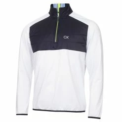 Calvin Klein Forest Lake 1/2 Zip Golf Pullover -Golf Equipment Sales Store calvin klein forest lake half zip golf pullover ckms22540 wht