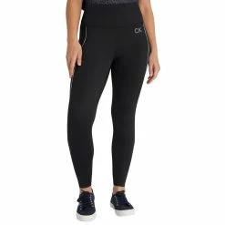 Calvin Klein High Waisted Flex Ladies Leggings -Golf Equipment Sales Store calvin klein high waisted flex ladies leggings pocket on model ckls22680 bk