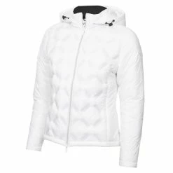 Calvin Klein Ladies Aster Padded Golf Jacket -Golf Equipment Sales Store calvin klein ladies aster padded golf jacket ckla21500 wht