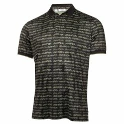 Calvin Klein Signature Golf Polo Shirt -Golf Equipment Sales Store calvin klein signature golf polo shirt ckma22701 blk cagrn 1