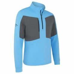 Callaway Aquapel 1/2 Zip Mixed Media Golf Pullover 6 Callaway Aquapel 1/2 Zip Mixed Media Golf Pullover -Golf Equipment Sales Store cgkfc004 904 malibu blue caviar front