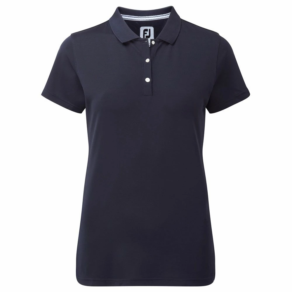 FootJoy Ladies Stretch Pique Solid Golf Polo Shirt 4 FootJoy Ladies Stretch Pique Solid Golf Polo Shirt - Image 4