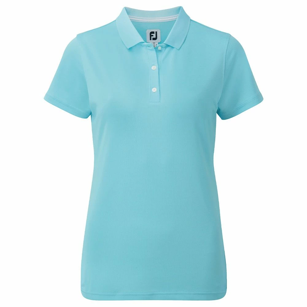 FootJoy Ladies Stretch Pique Solid Golf Polo Shirt 2 FootJoy Ladies Stretch Pique Solid Golf Polo Shirt - Image 2