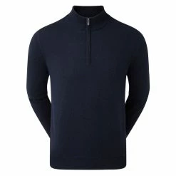 FootJoy Wool Blend 1/2 Zip Lined Golf Pullover -Golf Equipment Sales Store footjoy wool blend half zip lined golf pullover 90210