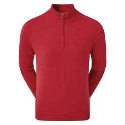 FootJoy Wool Blend 1/2 Zip Lined Golf Pullover -Golf Equipment Sales Store footjoy wool blend half zip lined golf pullover 90213