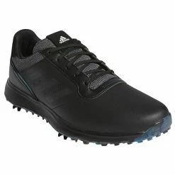 Adidas S2G Leather Golf Shoes -Golf Equipment Sales Store fw6330 adidas s2g golf shoes black angle