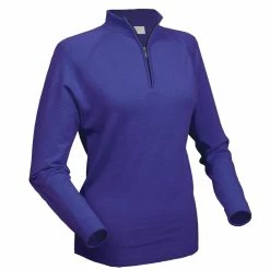 Glenbrae Ladies Merino Zip Neck Pullover 5 Glenbrae Ladies Merino Zip Neck Pullover -Golf Equipment Sales Store glenbrae ladies merino zip neck pullover iris