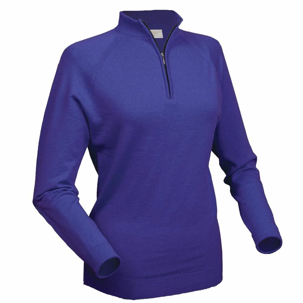 Glenbrae Ladies Merino Zip Neck Pullover 3 Glenbrae Ladies Merino Zip Neck Pullover - Image 3