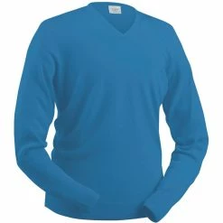 Glenbrae Merino V-Neck Sweater -Golf Equipment Sales Store glenbrae merino v neck sweater olympia blue 1