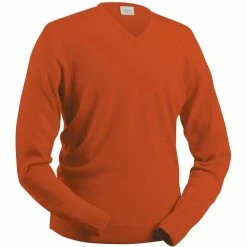 Glenbrae Merino V-Neck Sweater -Golf Equipment Sales Store glenbrae merino v neck sweater pumpkin 1