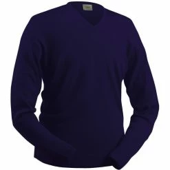 Glenbrae Merino V-Neck Sweater -Golf Equipment Sales Store glenbrae merino v neck sweater twilight purple 1