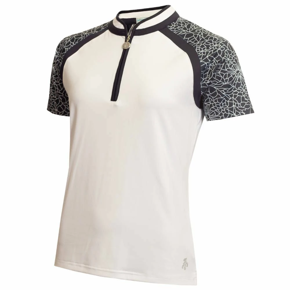 Green Lamb Eithne Raglan Zip Neck Ladies Golf Polo Shirt 1 Green Lamb Eithne Raglan Zip Neck Ladies Golf Polo Shirt