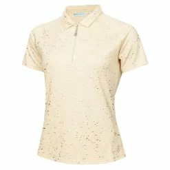 Green Lamb Katlynne Silver Foil Ladies Golf Polo Shirt