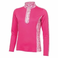 Green Lamb Kaz Raglan Print Ladies Golf Pullover