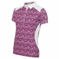 Green Lamb Ladies Ember Printed Panels Polo Shirt