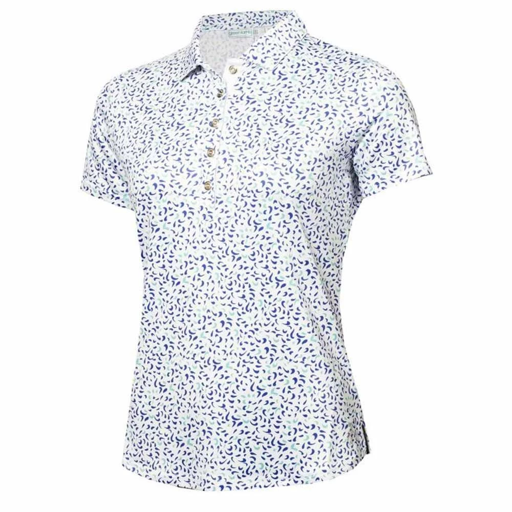 Green Lamb Melanie Printed Ladies Golf Polo Shirt 4 Green Lamb Melanie Printed Ladies Golf Polo Shirt - Image 4