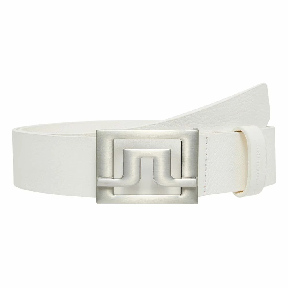 J.Lindeberg Slater 40 White Leather Golf Belt 1 J.Lindeberg Slater 40 White Leather Golf Belt