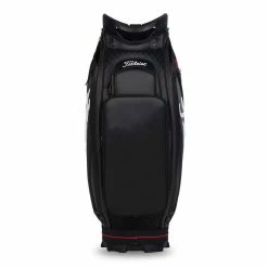 Titleist Jet Black 9.5" Tour Golf Staff Bag 17 Titleist Jet Black 9.5" Tour Golf Staff Bag -Golf Equipment Sales Store jet black tour bag back tb9sf9 2 1