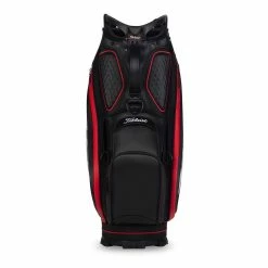 Titleist Jet Black 9.5" Tour Golf Staff Bag 16 Titleist Jet Black 9.5" Tour Golf Staff Bag -Golf Equipment Sales Store jet black tour bag front tb9sf9 2 1
