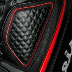 Titleist Jet Black 9.5" Tour Golf Staff Bag 22 Titleist Jet Black 9.5" Tour Golf Staff Bag -Golf Equipment Sales Store jet black tour bag hip pad close tb9sf9 2 1