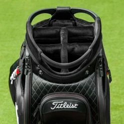 Titleist Jet Black 9.5" Tour Golf Staff Bag 25 Titleist Jet Black 9.5" Tour Golf Staff Bag -Golf Equipment Sales Store jet black tour bag velour top tb9sf9 2 1