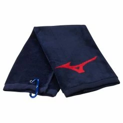 Mizuno RB Tri-Fold Golf Towel -Golf Equipment Sales Store mizuno rb tri fold golf towel blue red twrb21tt