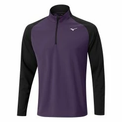Mizuno Wnt Brz Bloc 1/4 Zip Golf Pullover -Golf Equipment Sales Store mizuno winter breeze block quarter zip golf pullover 52ga2504 68