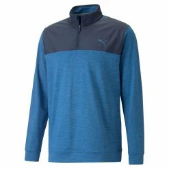Puma Cloudspun Colourblock 1/4 Zip Golf Pullover -Golf Equipment Sales Store puma cloudspun colorblock qt zip golf pullover 537463 06