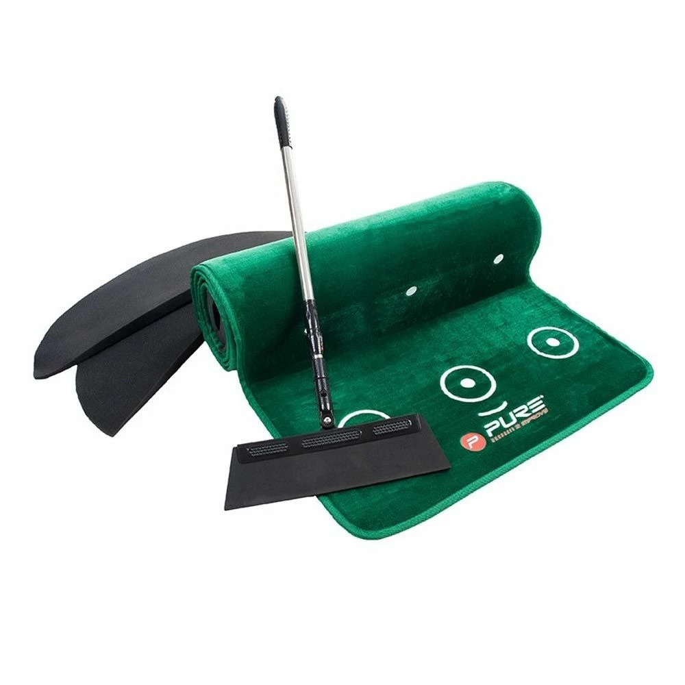 Pure 2 Improve Putting Golf Mat With Broom 2 Pure 2 Improve Putting Golf Mat With Broom - Image 2