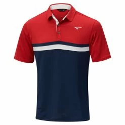Mizuno Quick Dry Horizon Golf Polo Shirt -Golf Equipment Sales Store quick dry horizon polo red 52ga1003 62