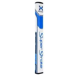 SuperStroke Traxion Flatso 3.0 Golf Putter Grip 7 SuperStroke Traxion Flatso 3.0 Golf Putter Grip -Golf Equipment Sales Store ss flatso 1 white light blue dark blue 1 2