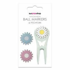 SurprizeShop Daisy Ball Markers And Pitchfork Set